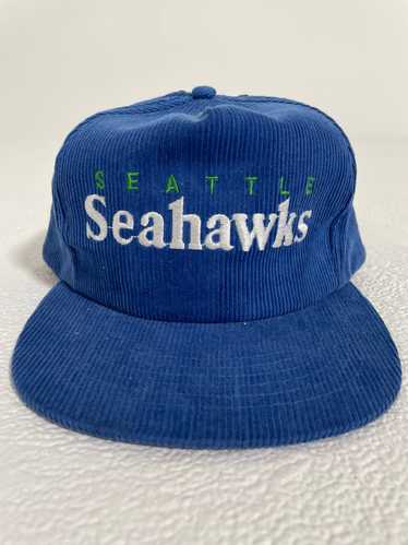 Vintage 1990's Seattle Seahawks Blue Corduroy Snap