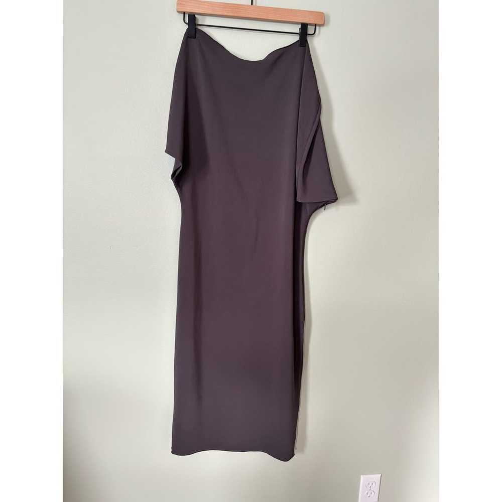 Reiss Madison Draped Bodycon Gray Off Shoulder Dr… - image 2