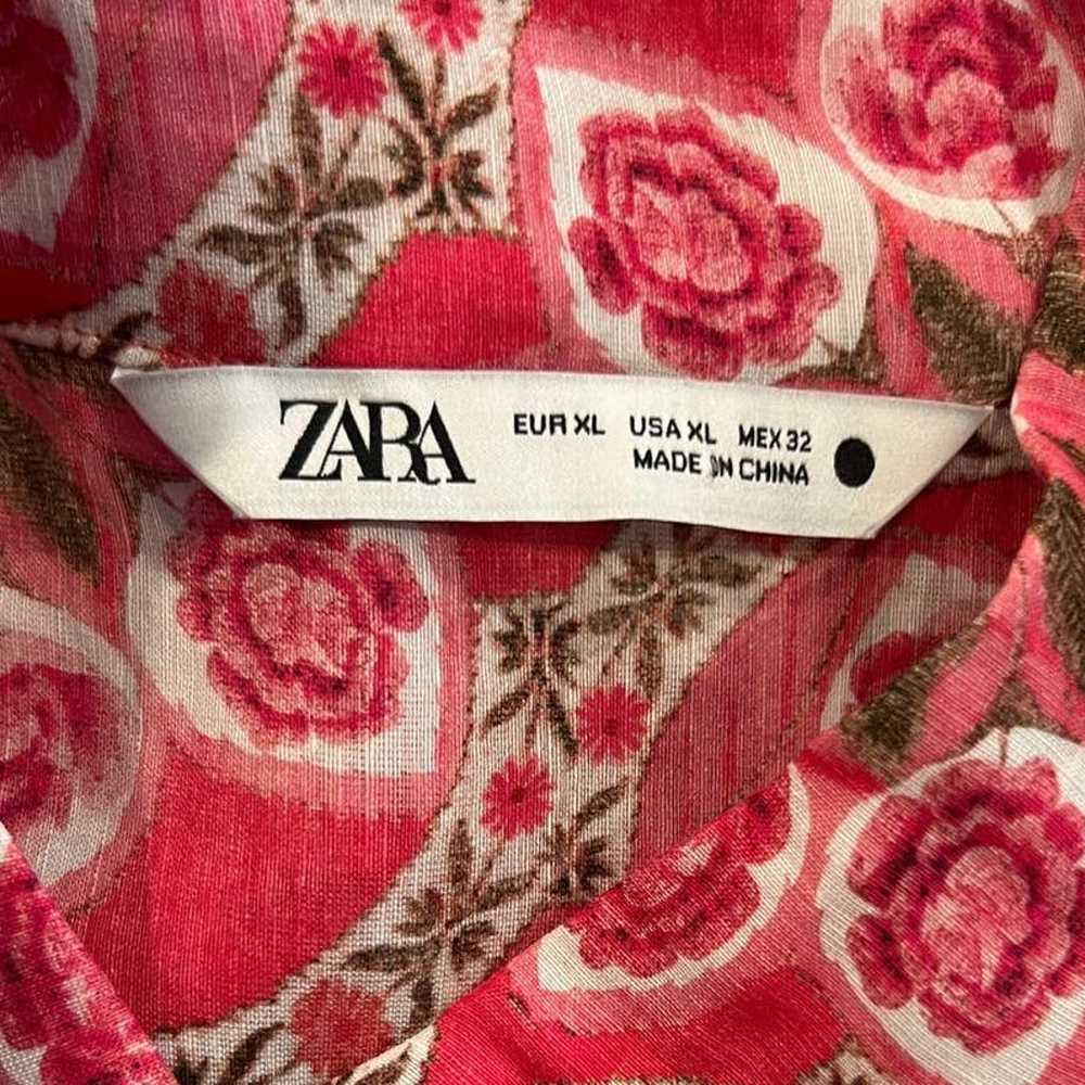 Zara Women Printed midi dress Size US/XL - image 8