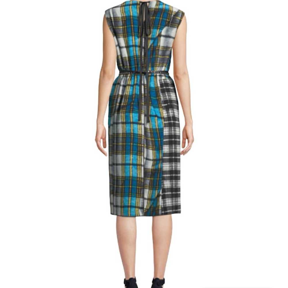 MARC JACOBS Sleeveless Pleated Front Panel Plaid … - image 3