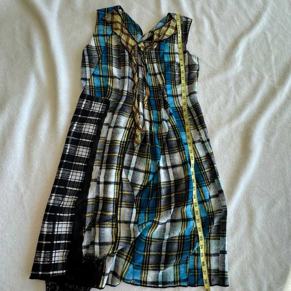 MARC JACOBS Sleeveless Pleated Front Panel Plaid … - image 7