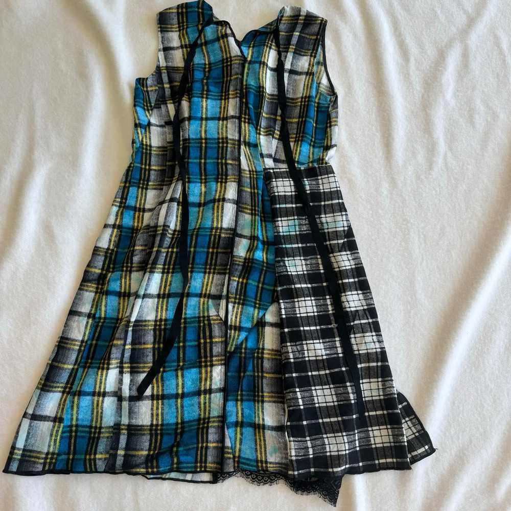 MARC JACOBS Sleeveless Pleated Front Panel Plaid … - image 9
