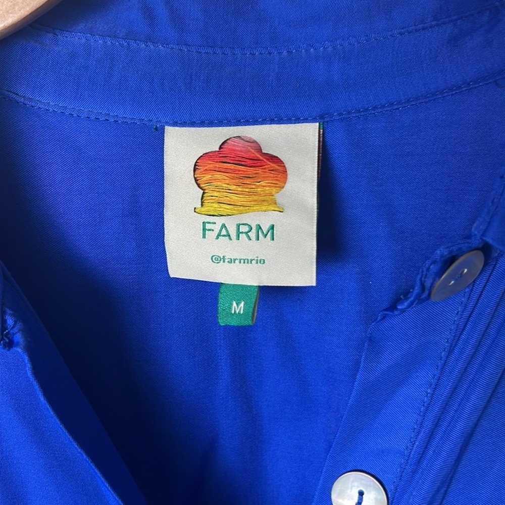 Farm Rio Long Sleeve Beaded Waist Belt Button Up … - image 8