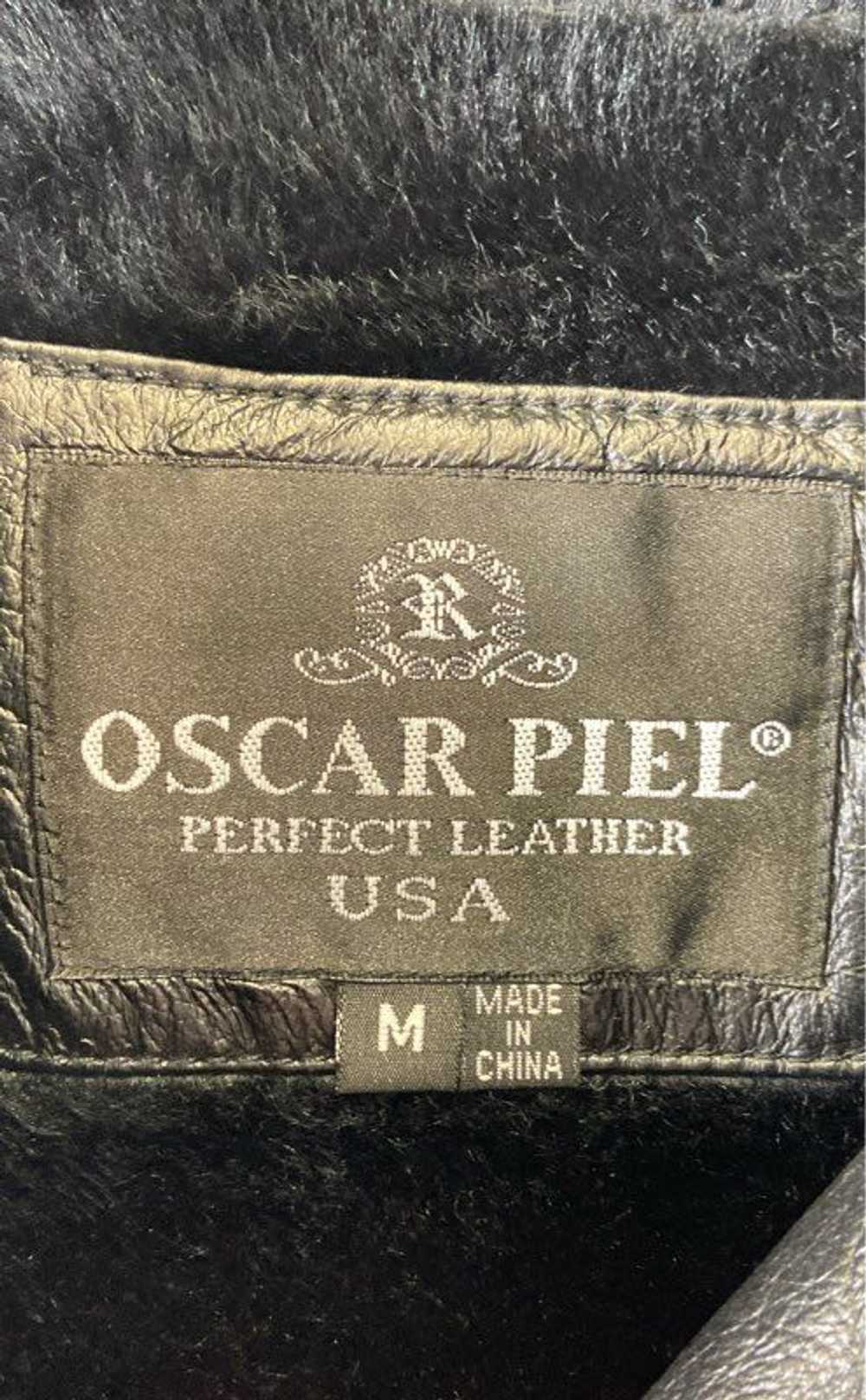 Unbranded Oscar Piel Women Black Leather Jacket M - image 3