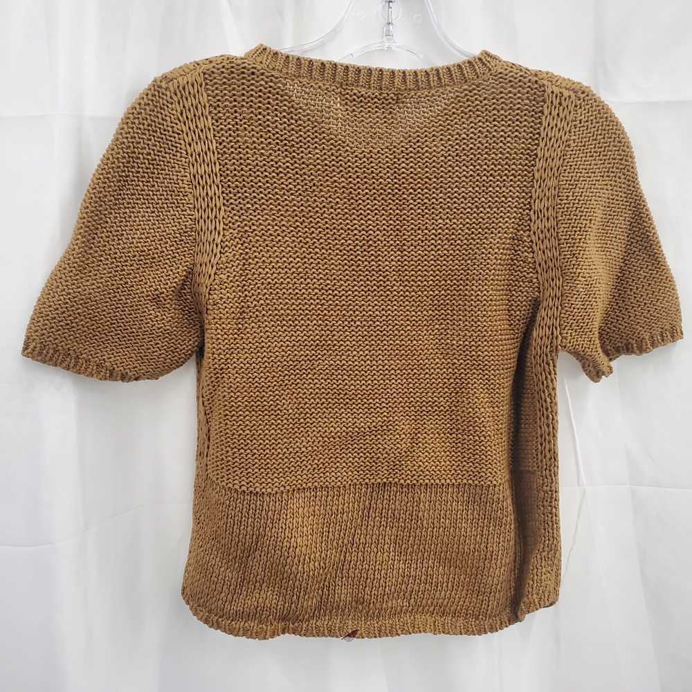 Vintage Oscar de la Renta Women's Knit Brown Butt… - image 2