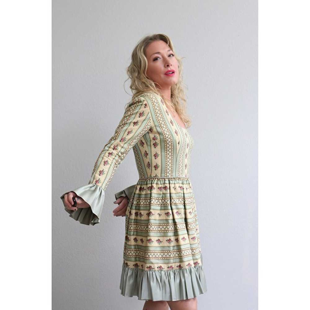 1960's Vintage Carmen Brocade Folk Dress // Women… - image 4