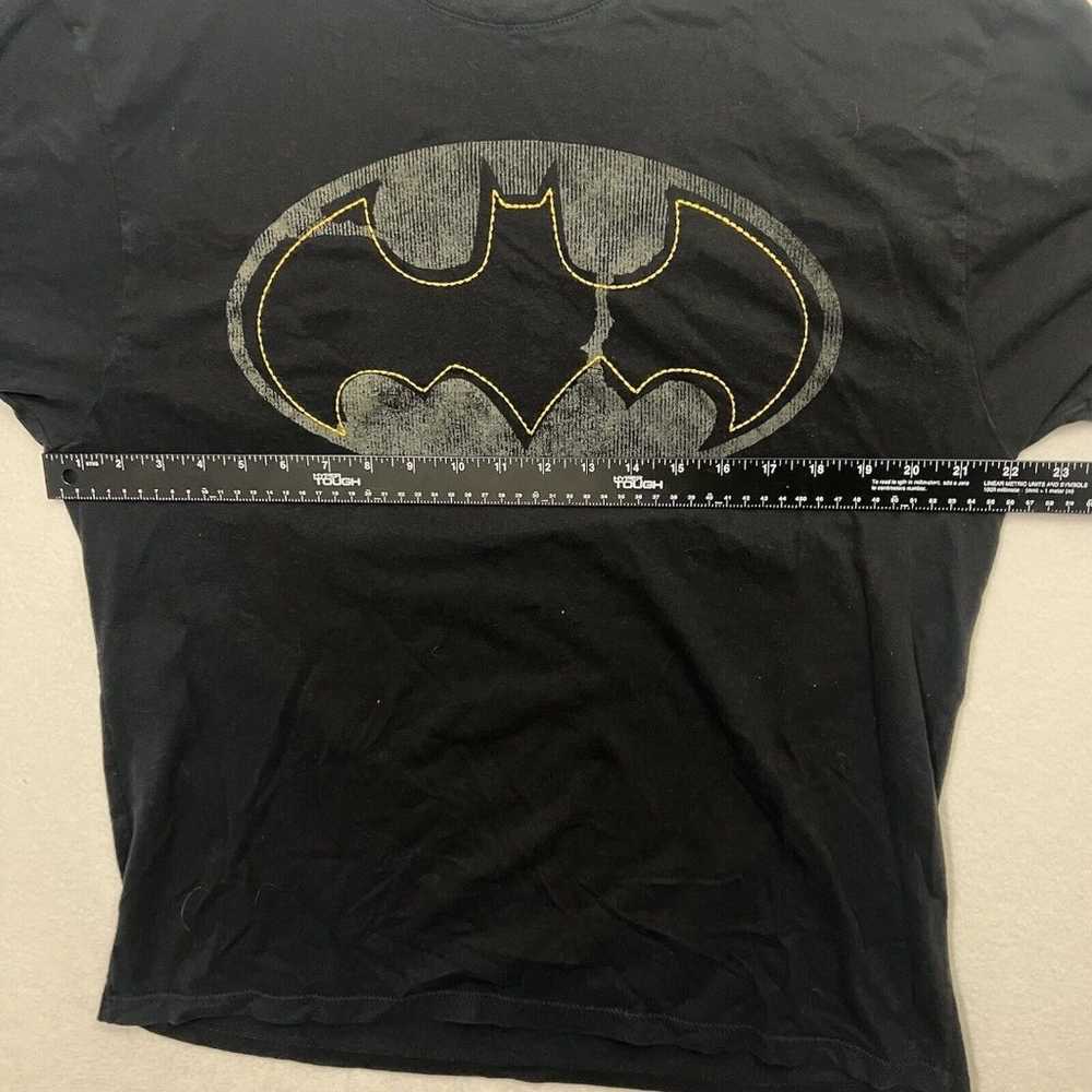Batman Shirt Men’s Large Black Distressed Classic… - image 4
