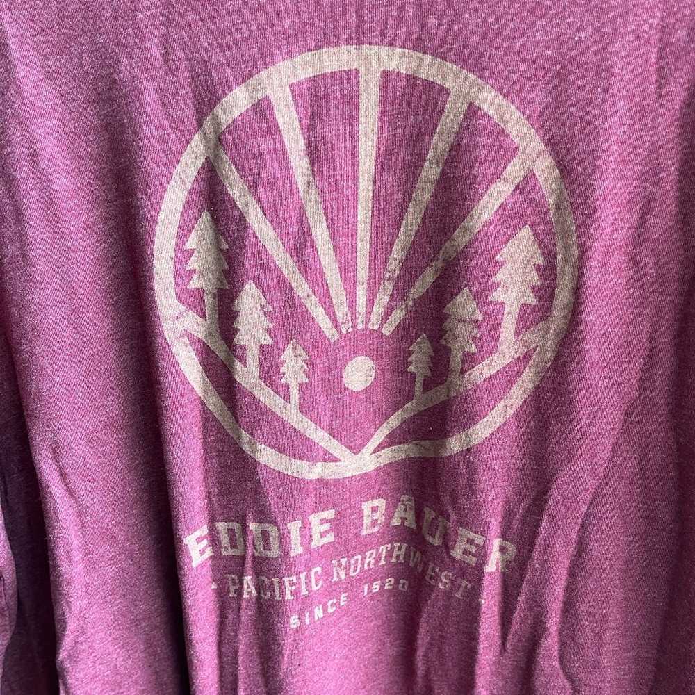 Eddie Bauer burgundy t-shirt - image 2