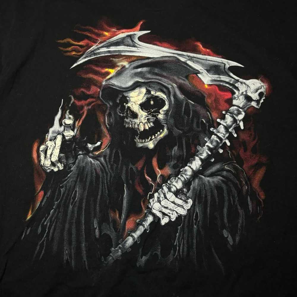 vintage 90s Halloween Grim Reaper Mall Goth Graph… - image 2