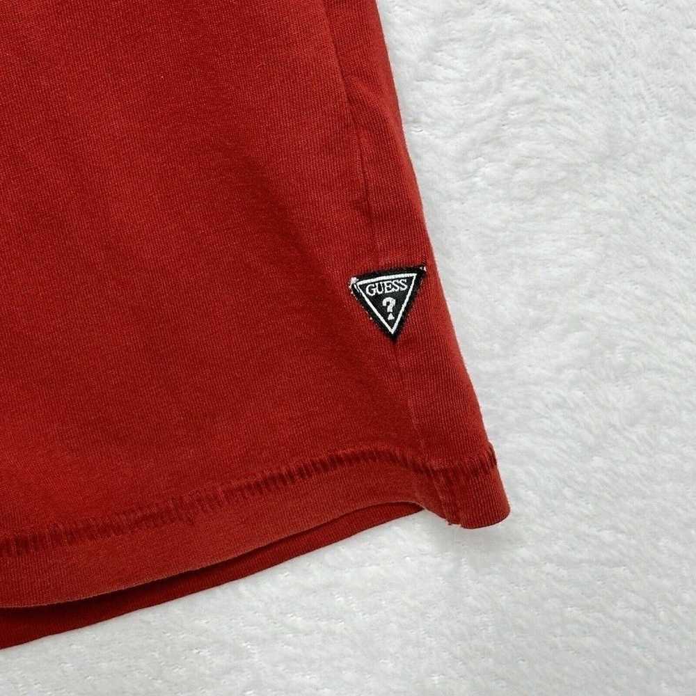 GUESS T-shirt Red Zodiac Logo Print Revolution Me… - image 3