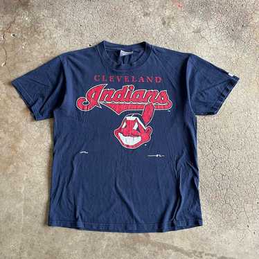 Vintage 1995 Lee Sport MLB Cleveland Indians Blue… - image 1