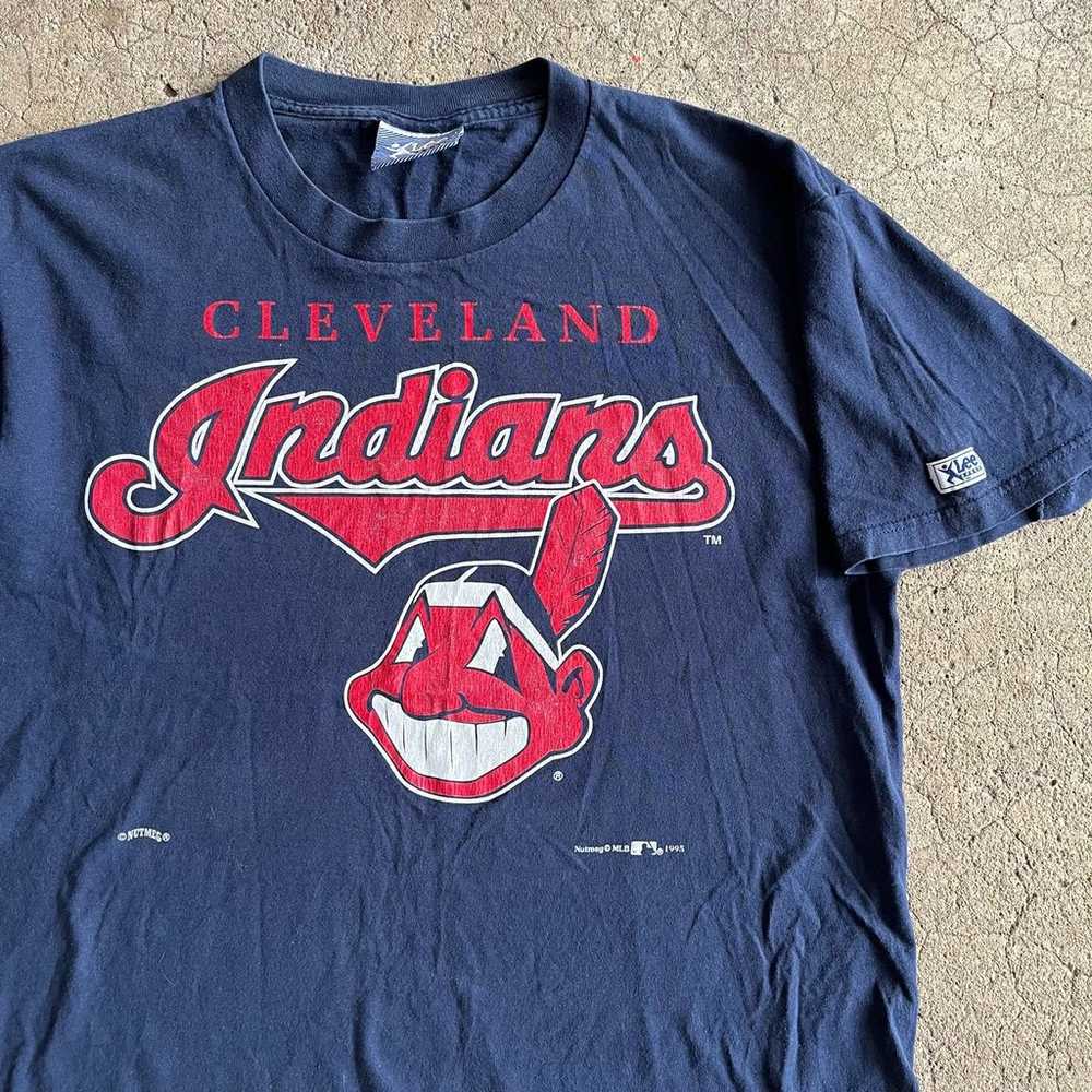 Vintage 1995 Lee Sport MLB Cleveland Indians Blue… - image 3