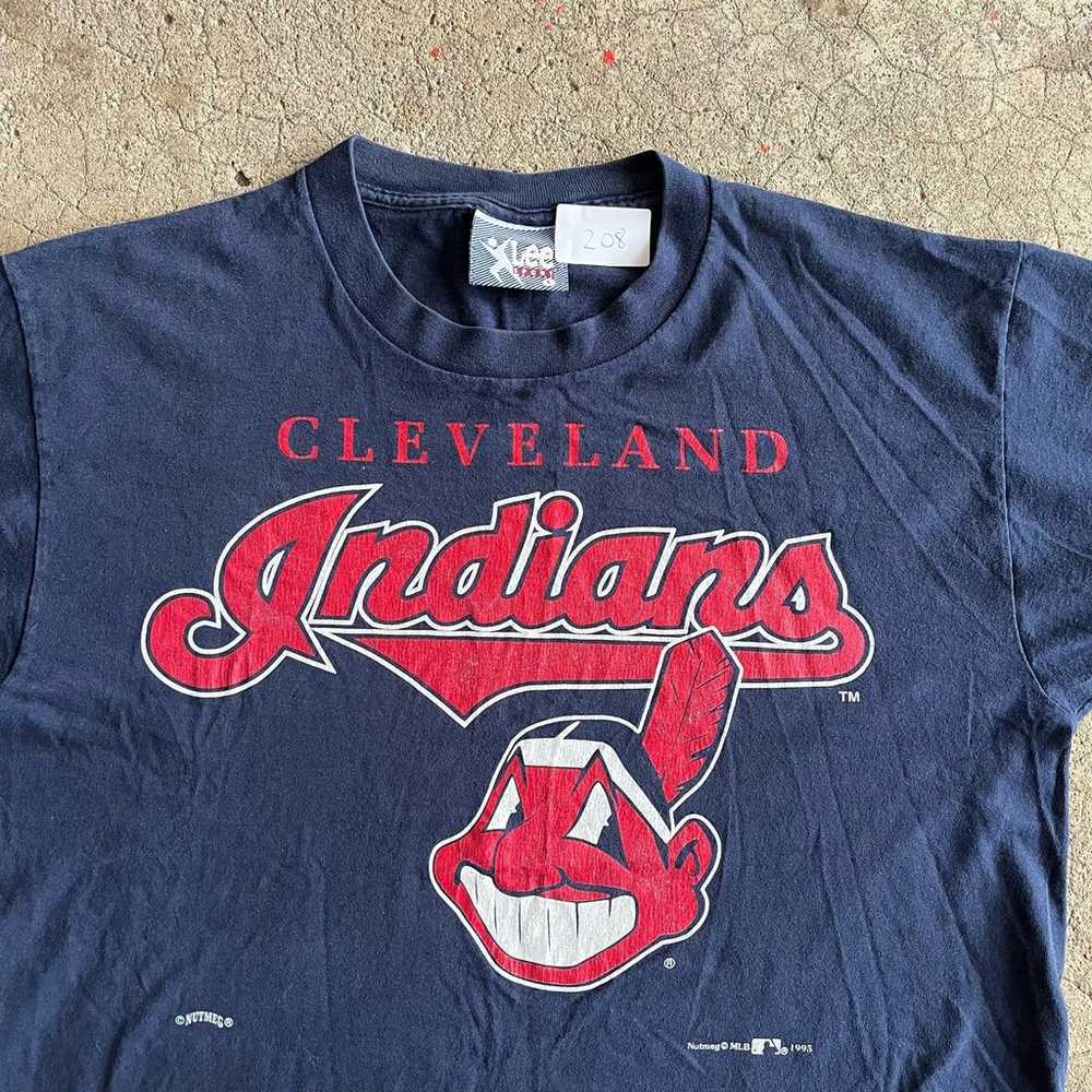 Vintage 1995 Lee Sport MLB Cleveland Indians Blue… - image 9