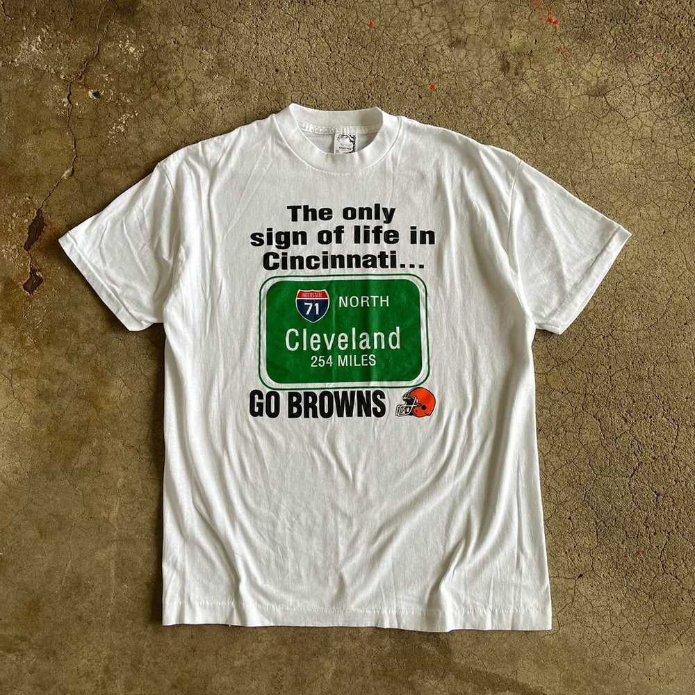 Vtg Cleveland Browns vs Cincinnati Bengals T-Shir… - image 1