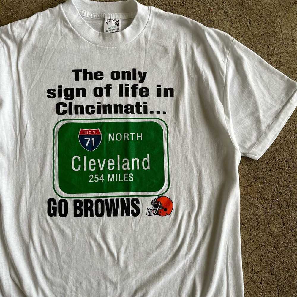 Vtg Cleveland Browns vs Cincinnati Bengals T-Shir… - image 2