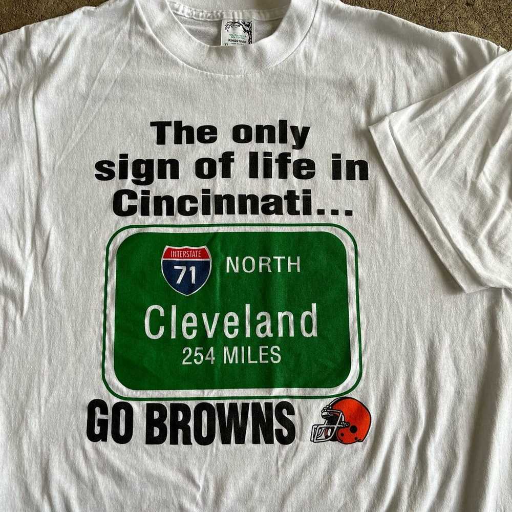 Vtg Cleveland Browns vs Cincinnati Bengals T-Shir… - image 4