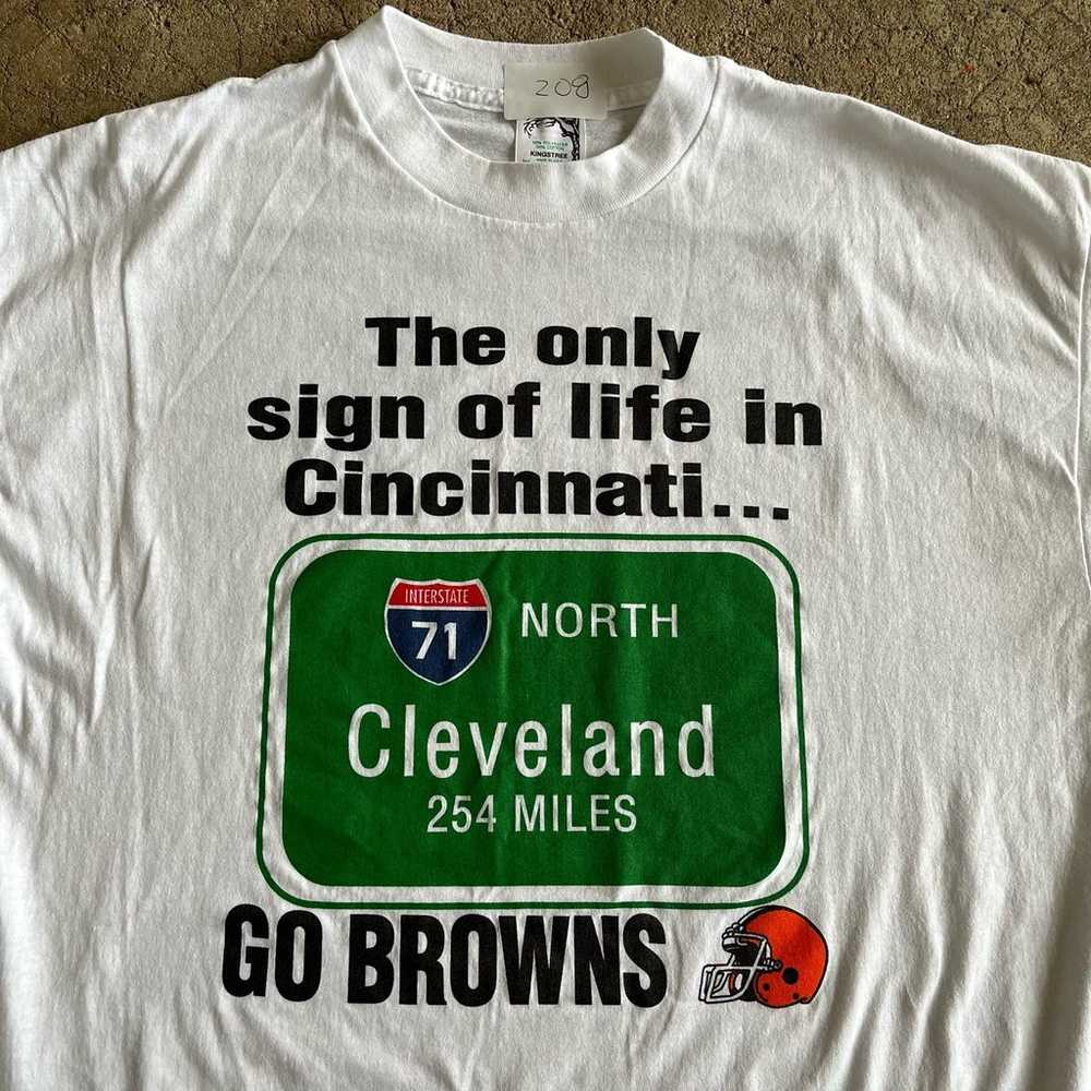 Vtg Cleveland Browns vs Cincinnati Bengals T-Shir… - image 8