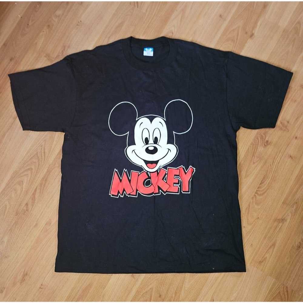 Disney Mickey Mouse Unisex Black T-Shirt 100% Cot… - image 1