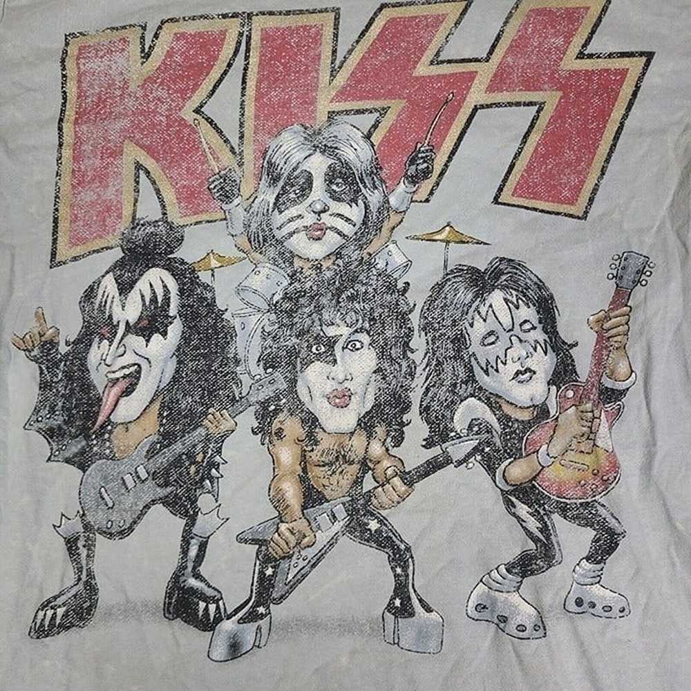 KISS Hard Rock Heavy Metal Band Men's Acid Wash C… - image 2