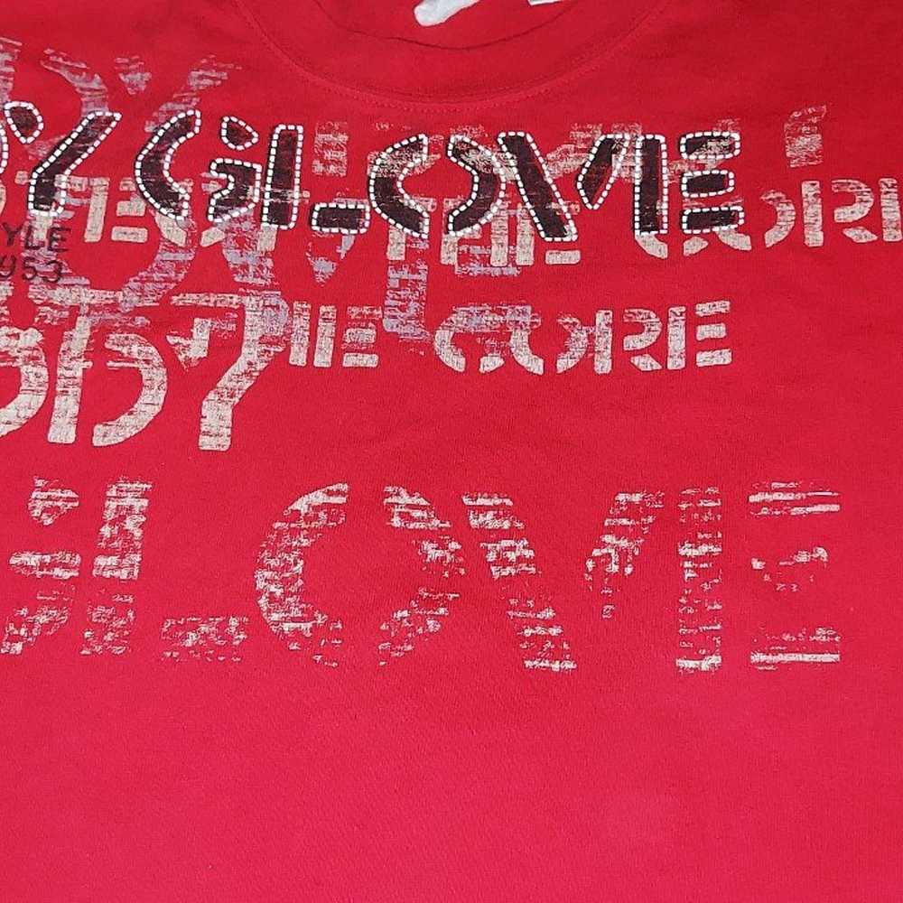 Body Glove Vintage Y2k Surf T Shirt Size XL Red - image 2