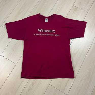 Vintage 90s 00s Y2K Funny Wine Tshirt