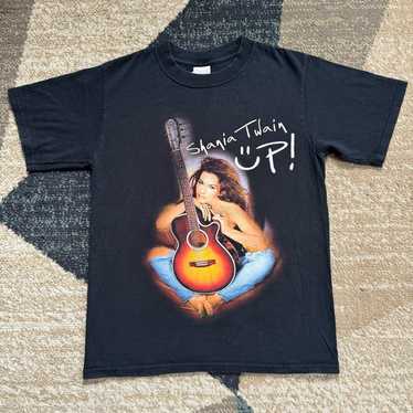 Vtg 00s Shania Twain Up Tour Graphic Tee Black Sm… - image 1