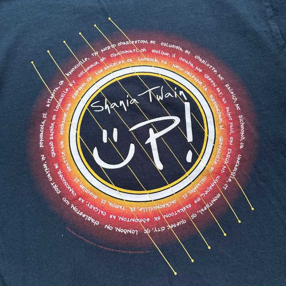 Vtg 00s Shania Twain Up Tour Graphic Tee Black Sm… - image 4