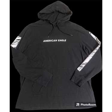 American Eagle Long Sleeve Hooded Shirt.