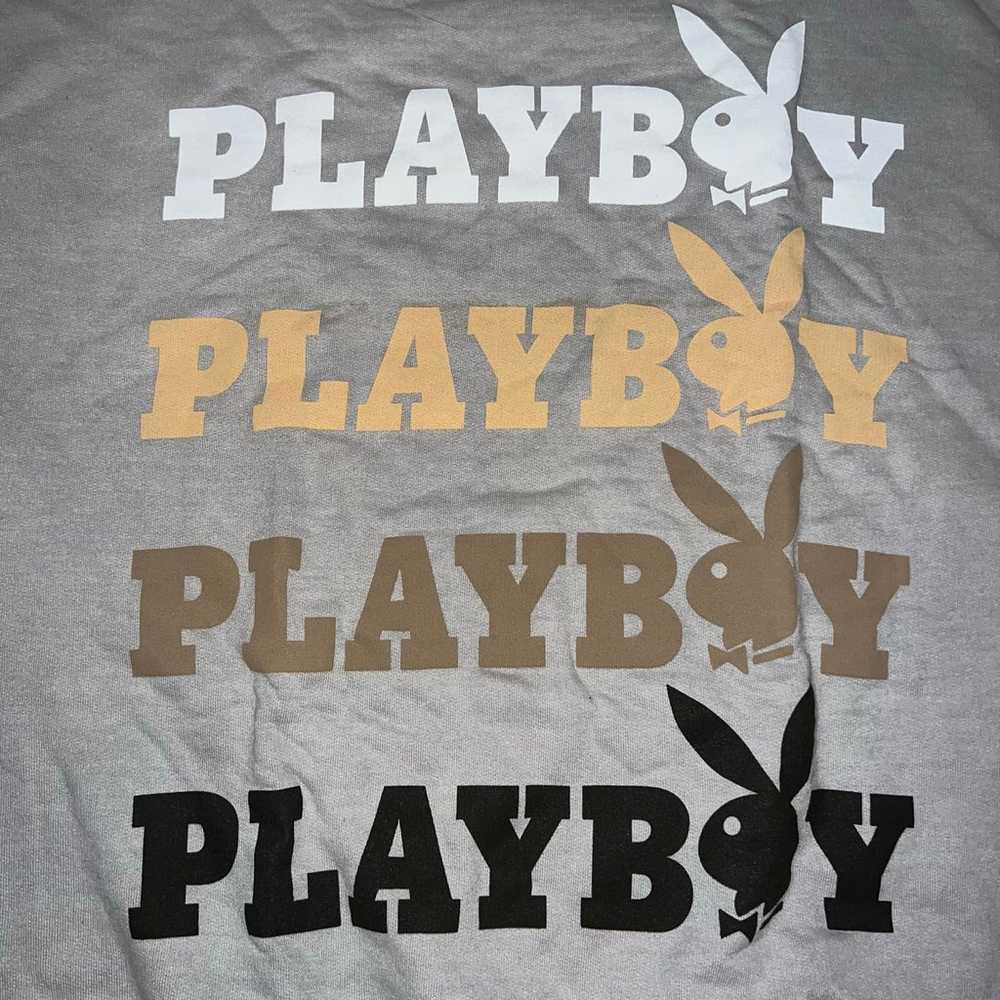 Playboy Ombré Brown Grey Mens Pullover Crewneck S… - image 2