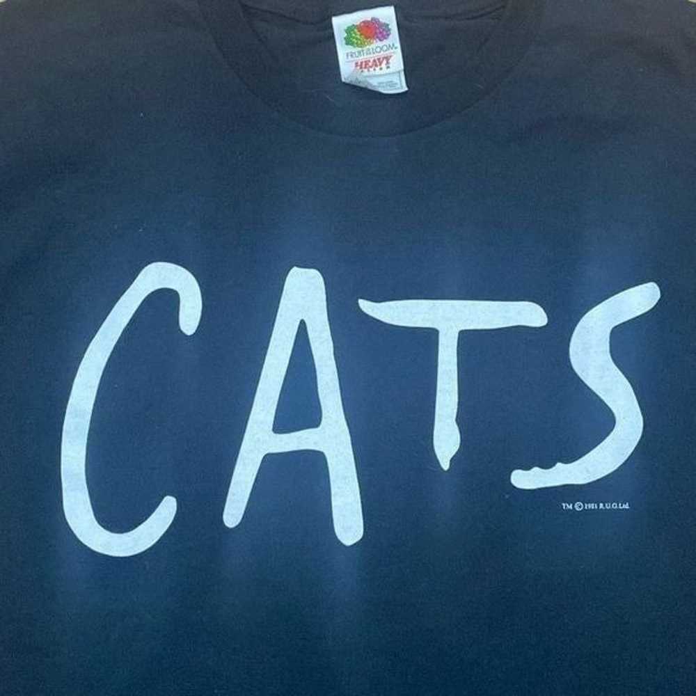 Fruit of the Loom 1981 Broadway T Shirt Cats Blac… - image 2