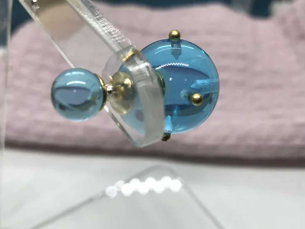 Dior Tribales Earrings Blue Resin CD - image 2