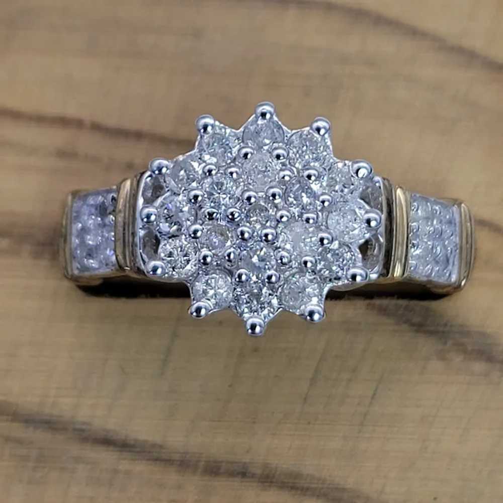 9ct Diamond Cluster Ring - image 2