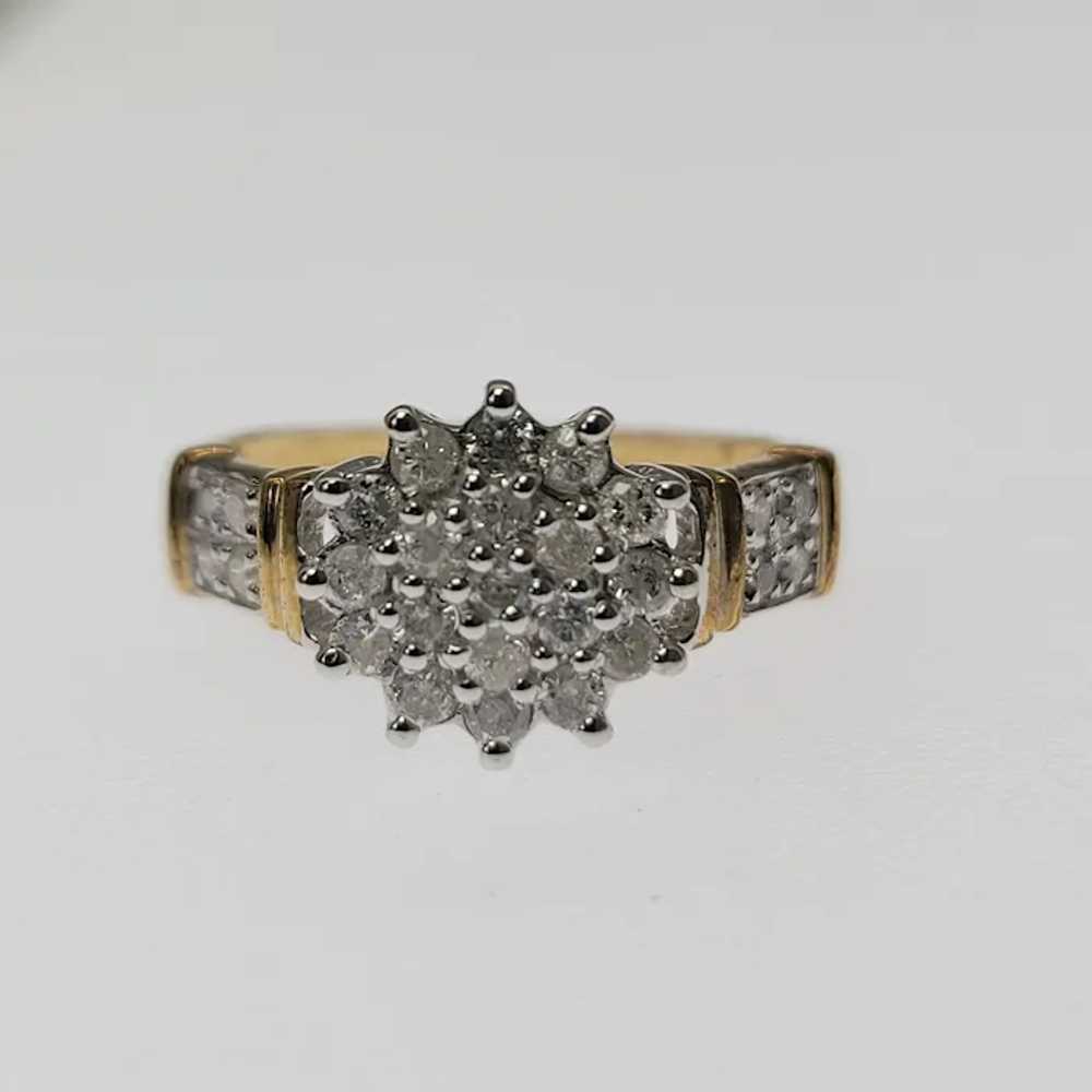 9ct Diamond Cluster Ring - image 3