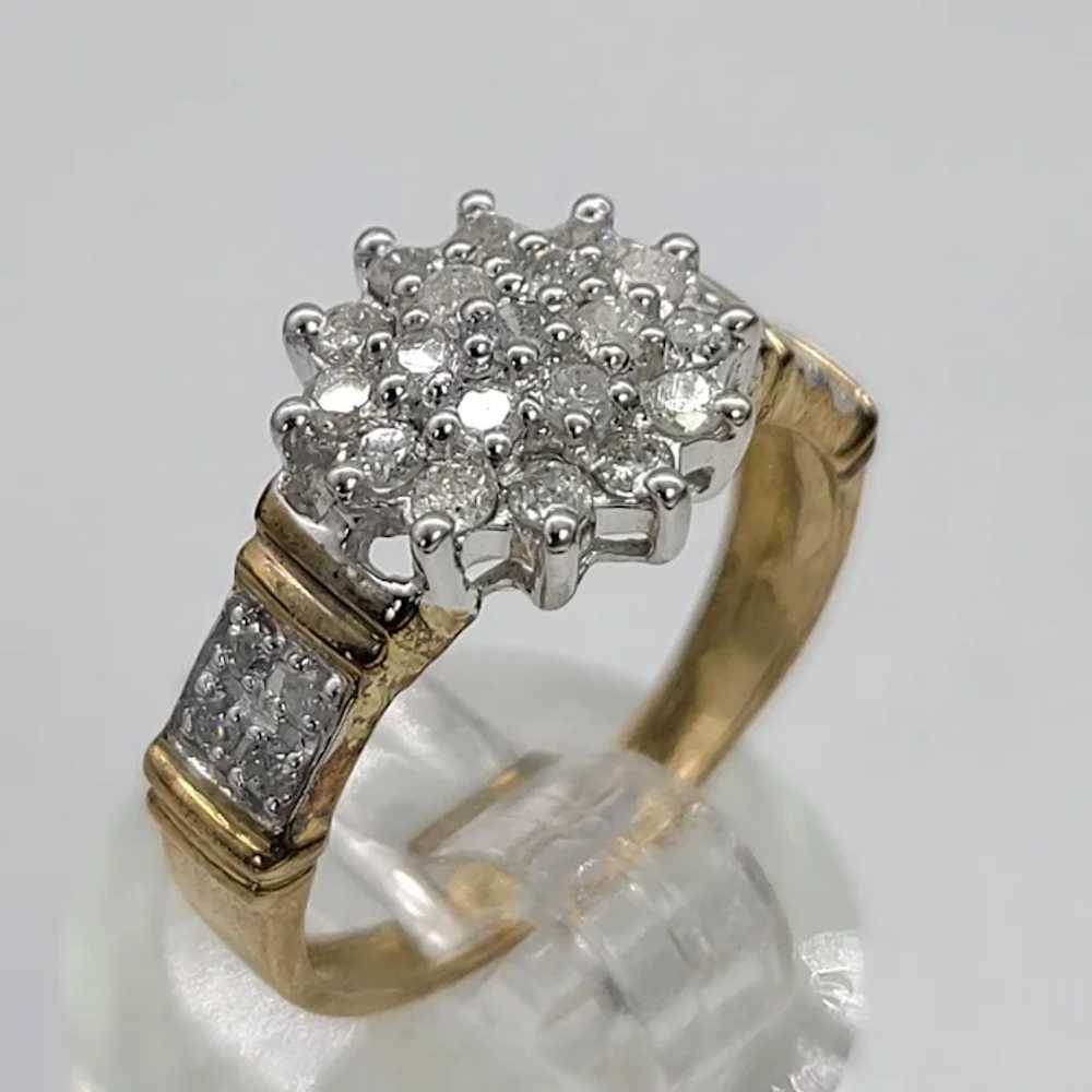 9ct Diamond Cluster Ring - image 4