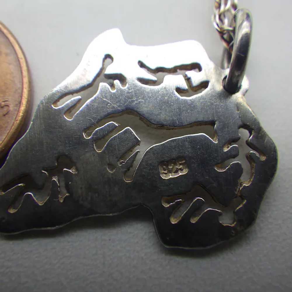 Symbolic Sterling Africa Pendant, Unique Artist H… - image 6