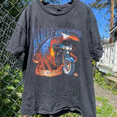 Early 2000s Harley Davidson Ride with Pride Shirt… - image 1
