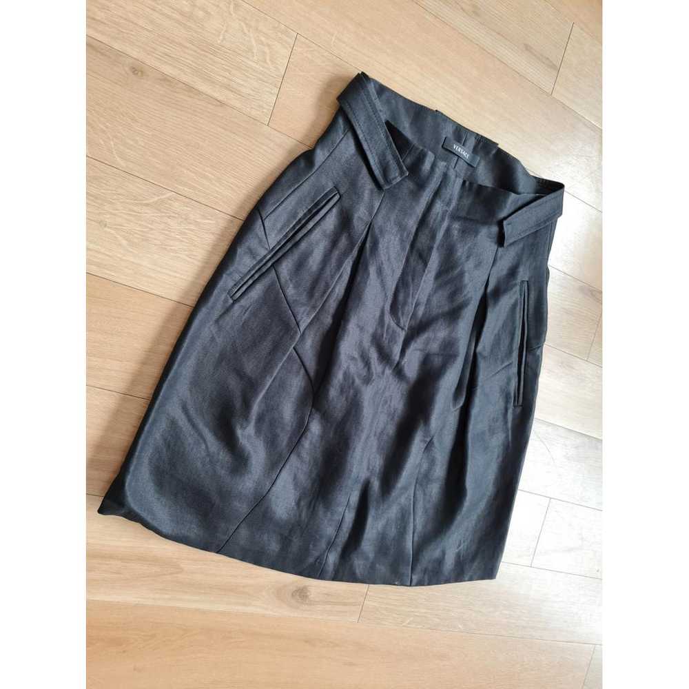 Versace Linen mid-length skirt - image 2