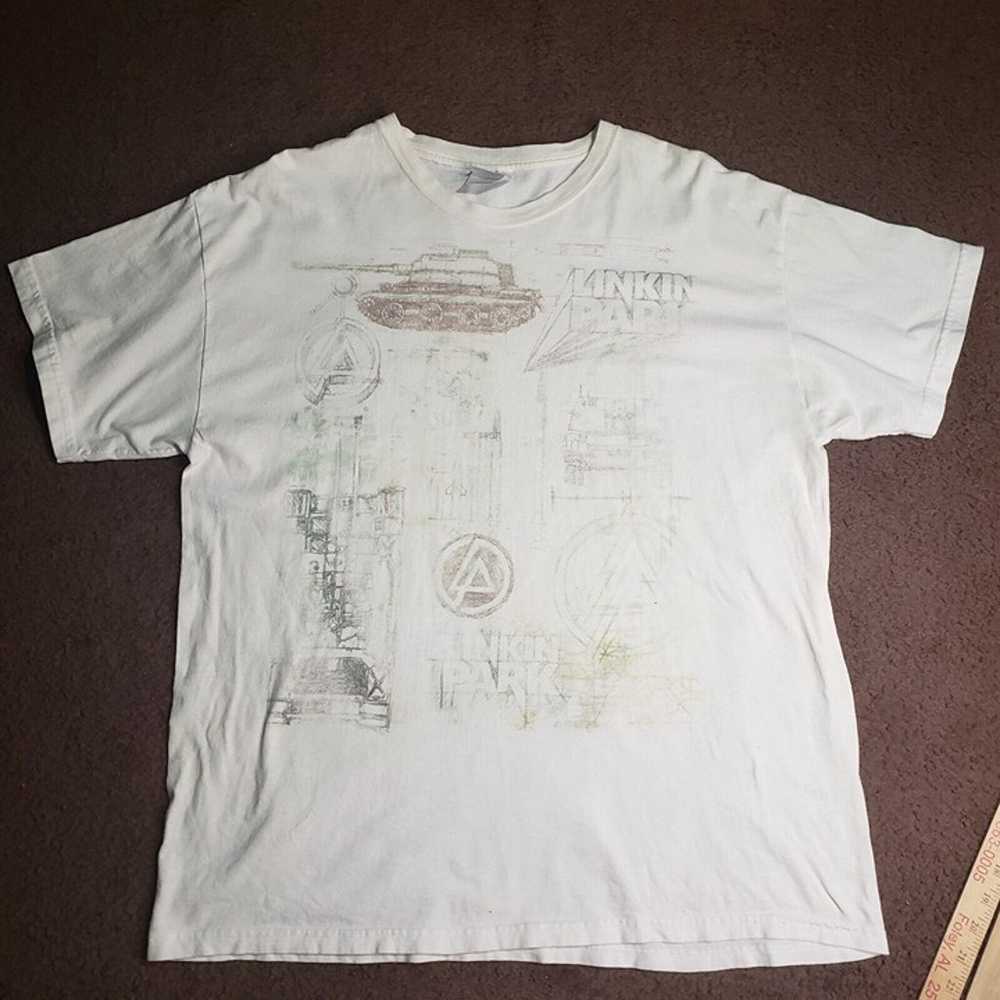 Linkin Park Vintage White T-Shirt Y2K Tank Logo S… - image 1