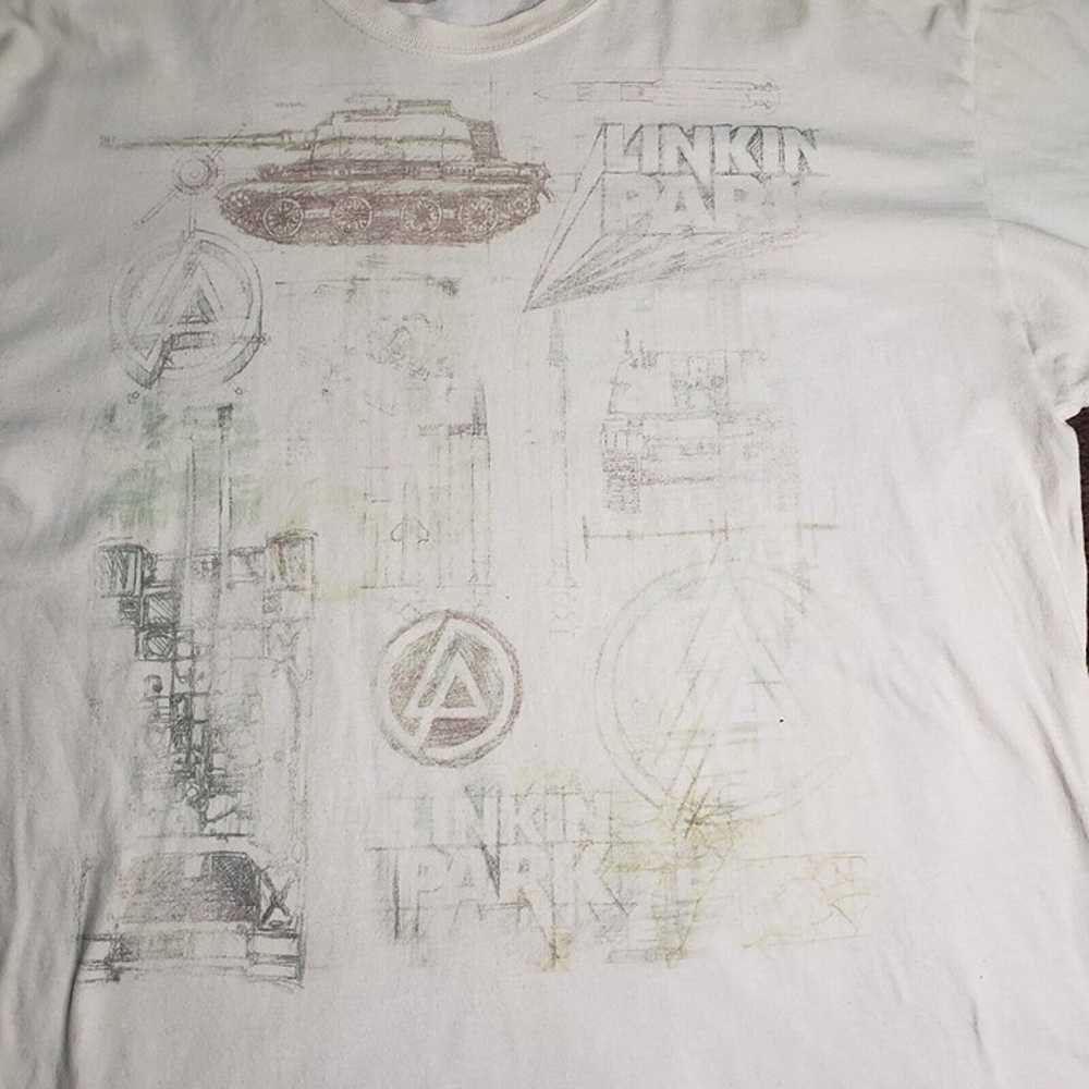 Linkin Park Vintage White T-Shirt Y2K Tank Logo S… - image 2