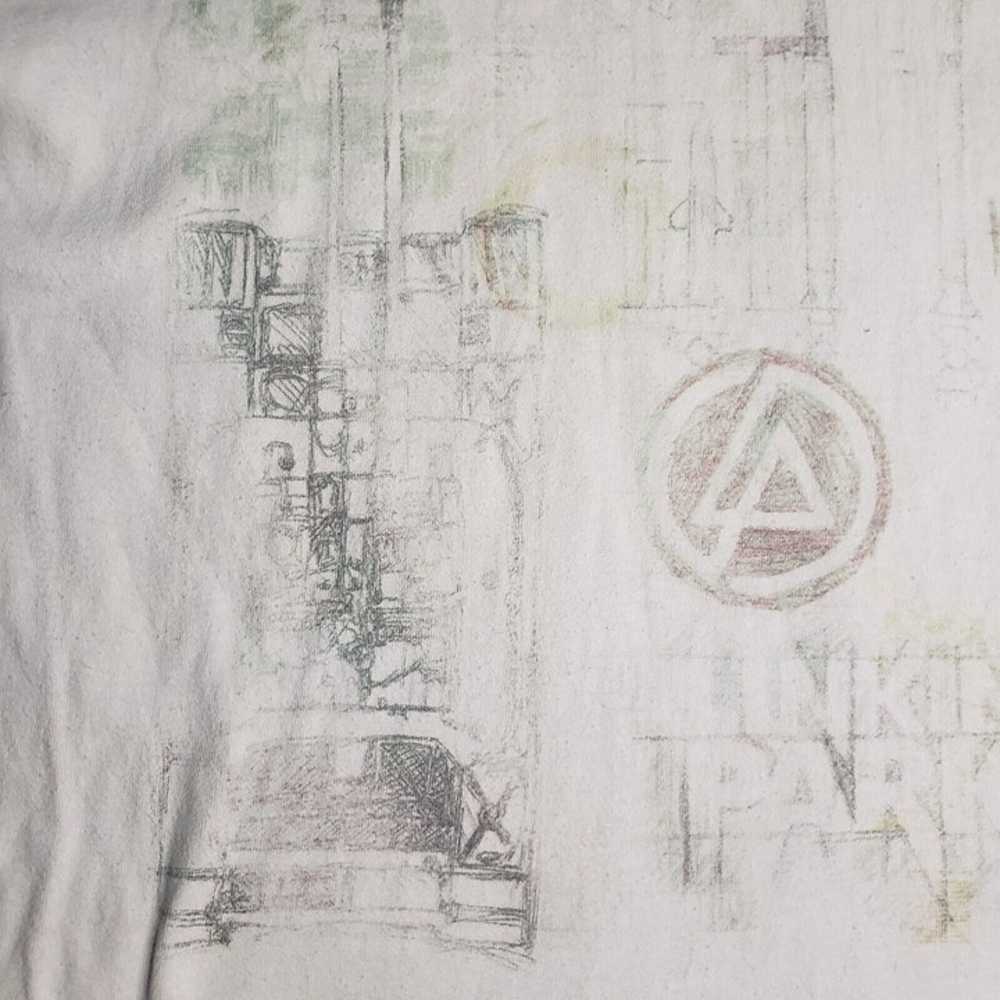 Linkin Park Vintage White T-Shirt Y2K Tank Logo S… - image 3