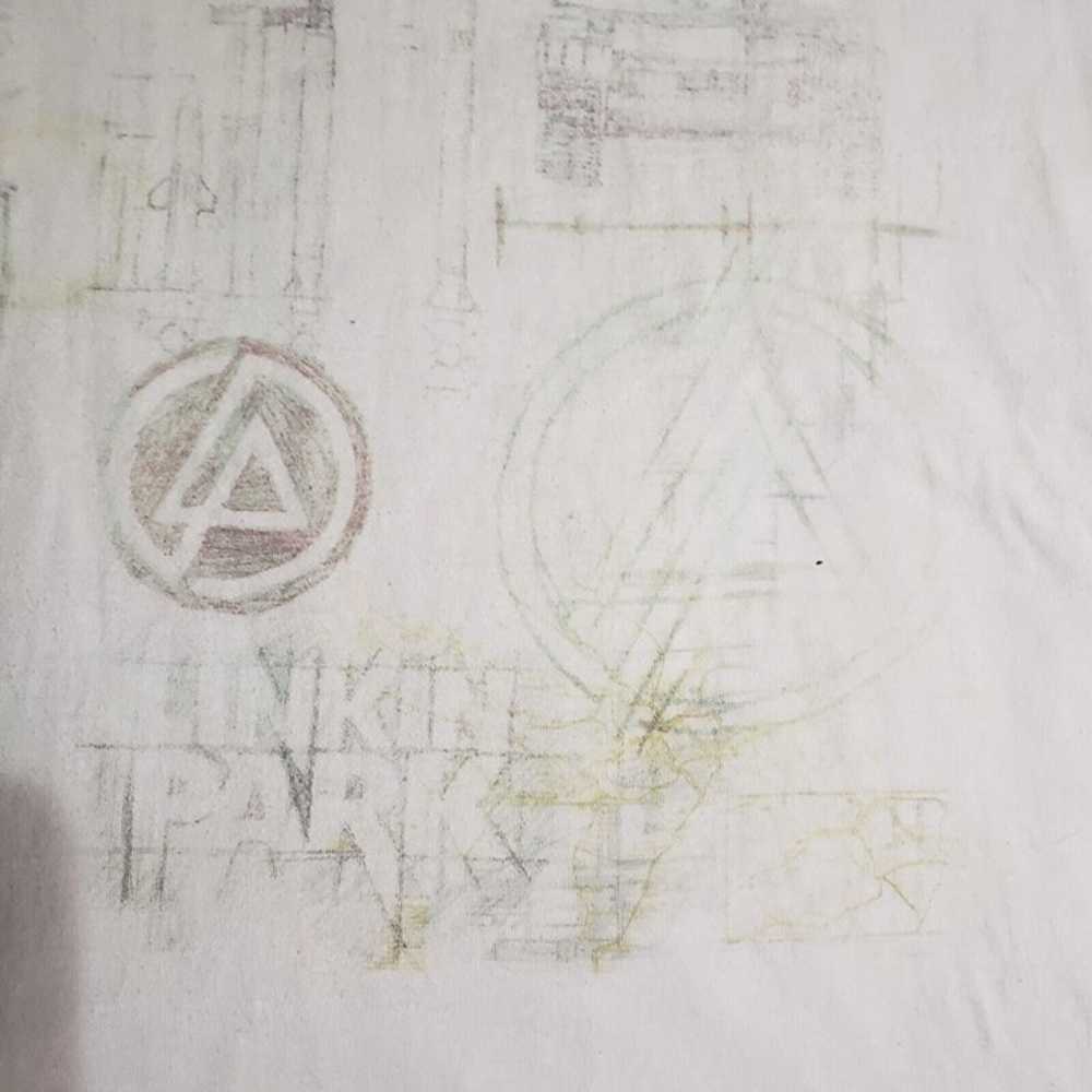 Linkin Park Vintage White T-Shirt Y2K Tank Logo S… - image 4