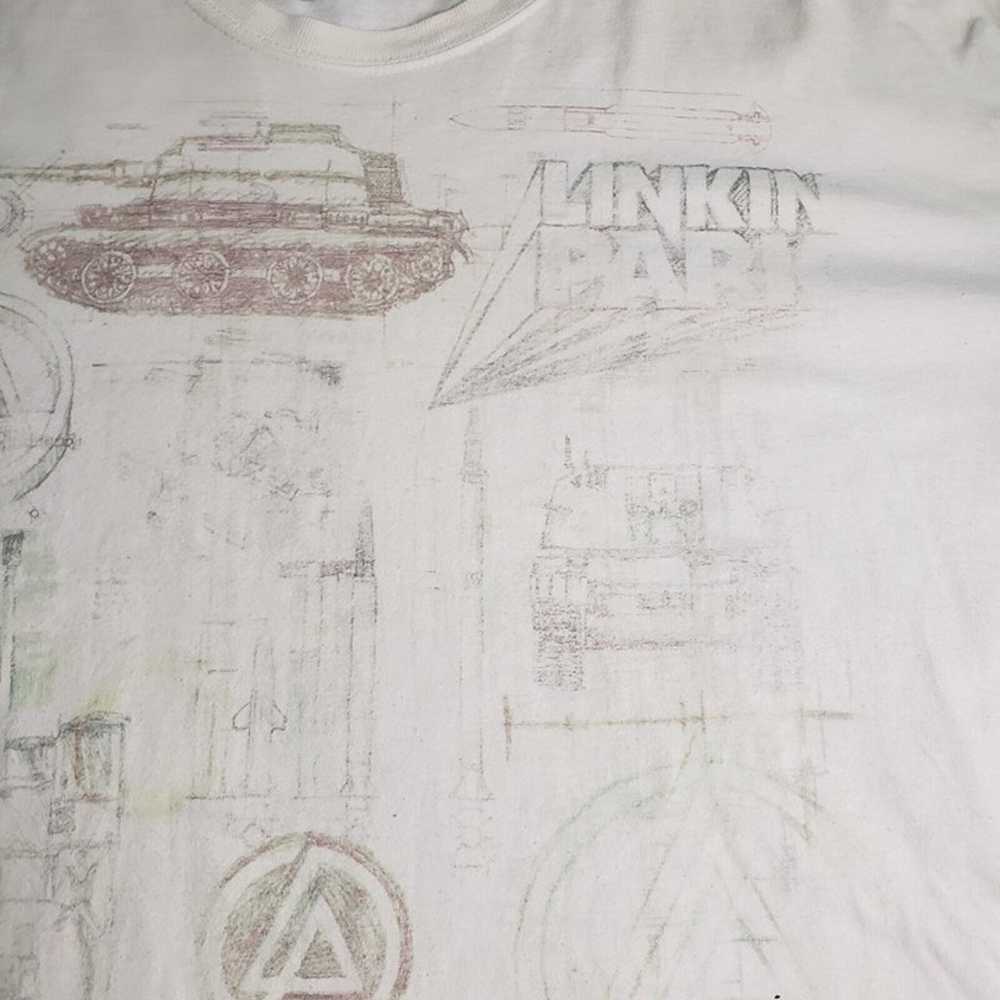 Linkin Park Vintage White T-Shirt Y2K Tank Logo S… - image 5