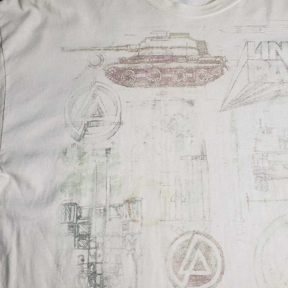 Linkin Park Vintage White T-Shirt Y2K Tank Logo S… - image 6