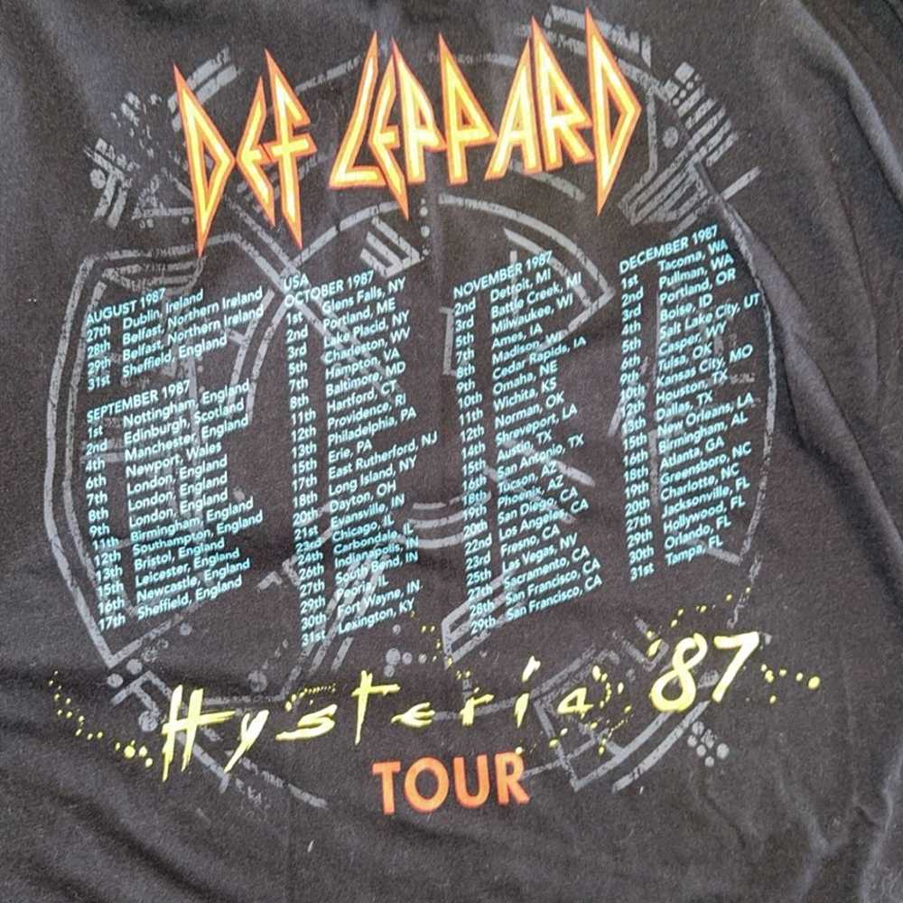 Def Leppard Hysteria ‘87 Tour T shirt Men’s Medium - image 5