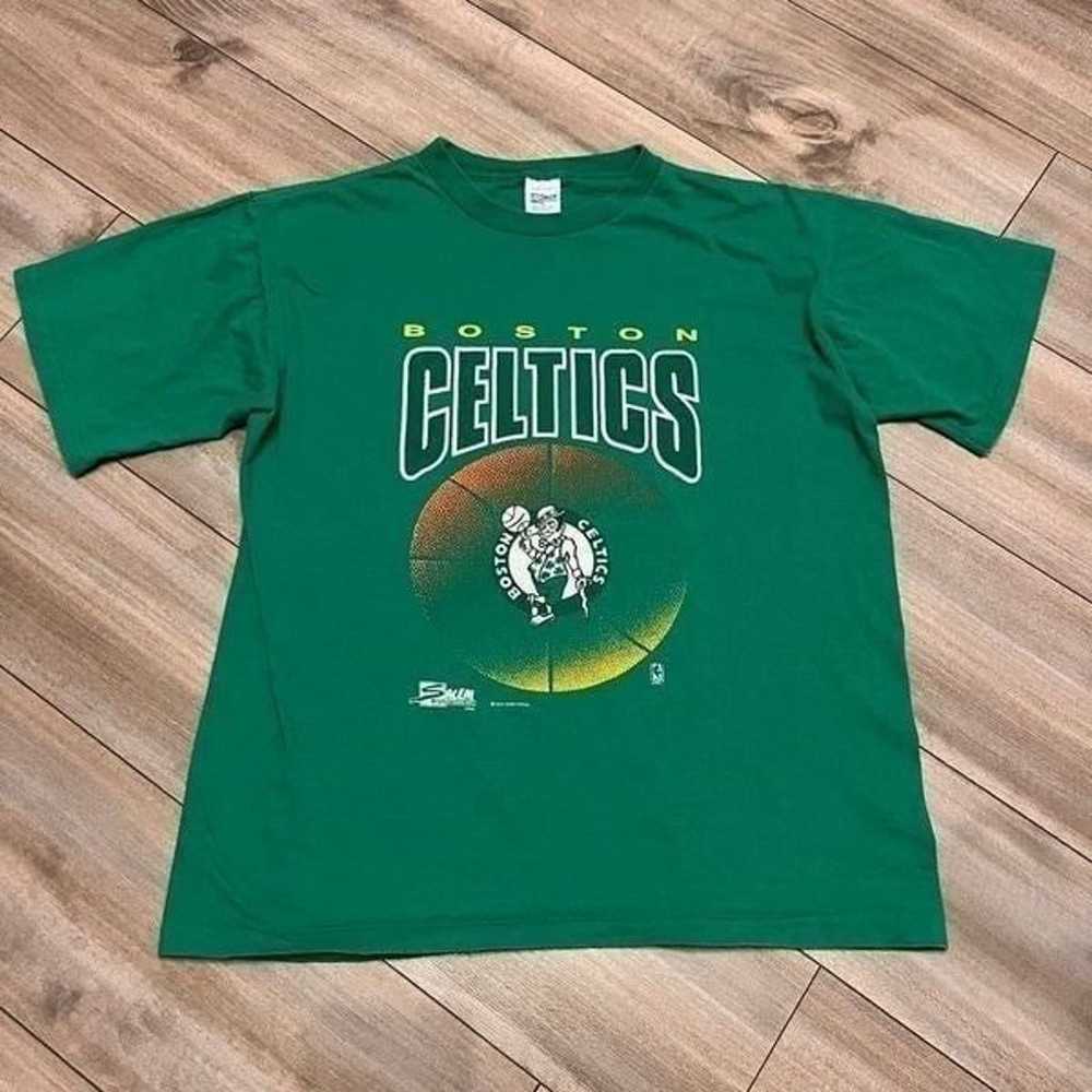 Vintage 1990 Boston Celtics Salem Sportswear Gree… - image 1