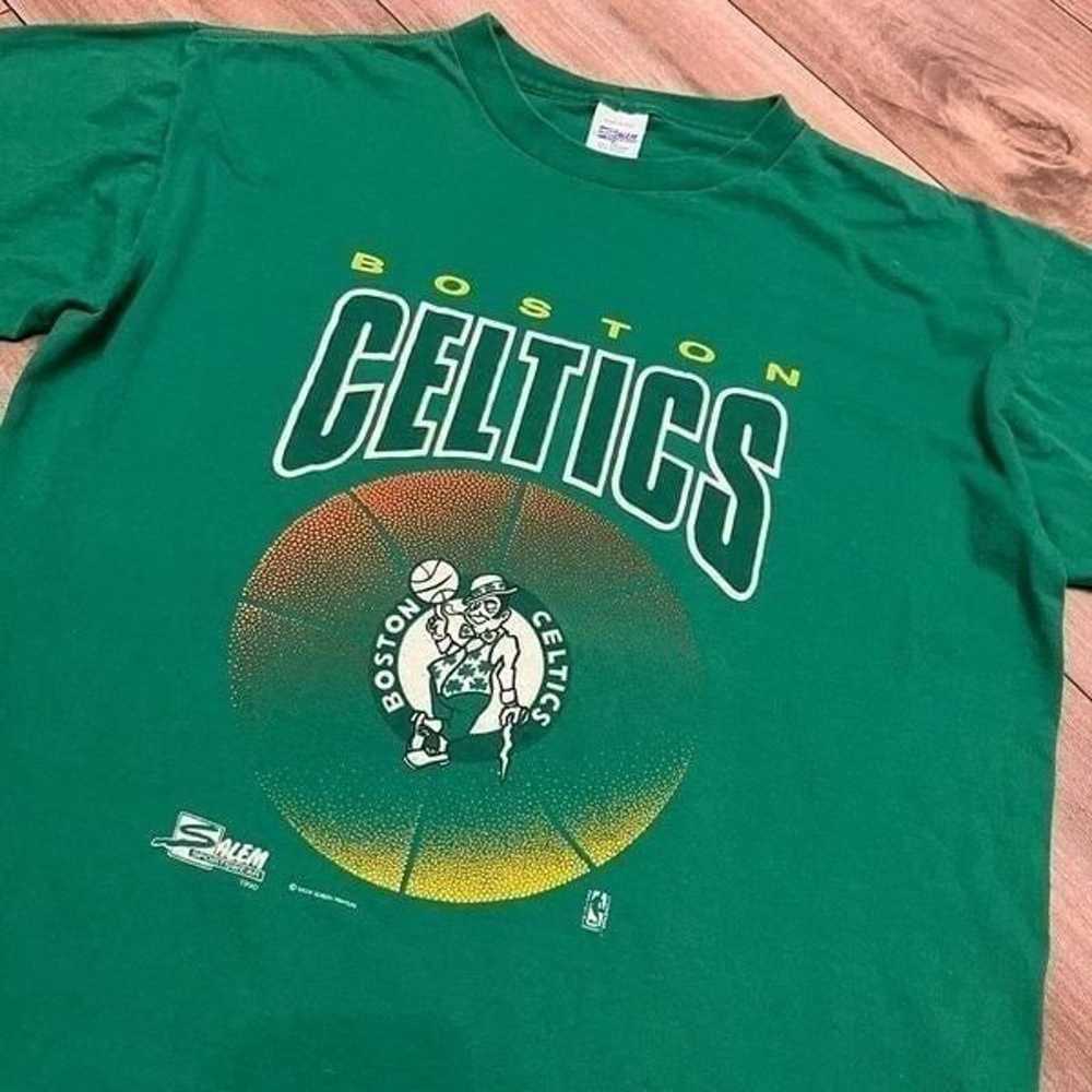 Vintage 1990 Boston Celtics Salem Sportswear Gree… - image 2