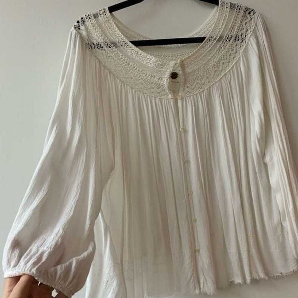 FP One by Free People Womens Blouse Button Down L… - image 5