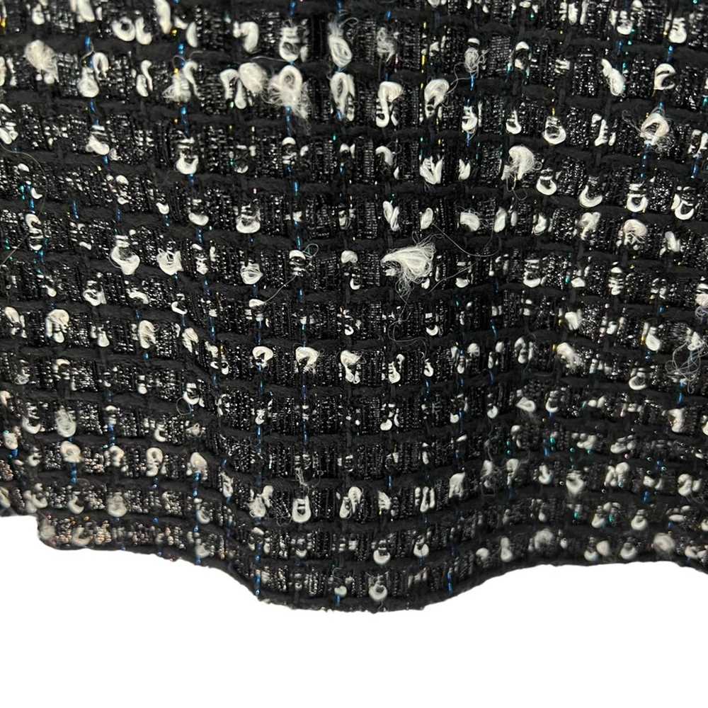 Prabal Gurung Tweed Blazer Black Wool Blend Size … - image 12