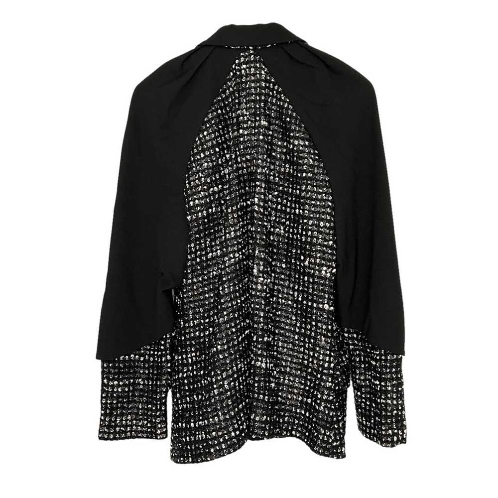 Prabal Gurung Tweed Blazer Black Wool Blend Size … - image 3