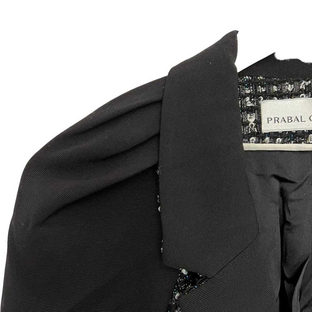 Prabal Gurung Tweed Blazer Black Wool Blend Size … - image 5